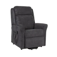 New York Dual Motor Riser Recliner in Graphite Grey